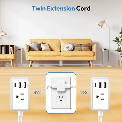 One Outlet. Two Power Zones. Zero Cable Clutter.