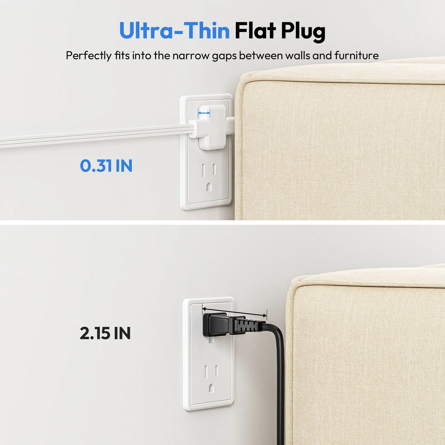 One Outlet. Two Power Zones. Zero Cable Clutter.