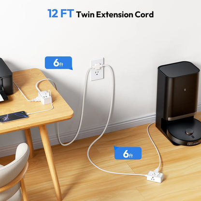 One Outlet. Two Power Zones. Zero Cable Clutter.