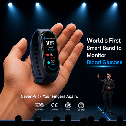 ⚡ Final 1 Hours Launch Offer 🏆 2026  M9 Non-Invasive Smart Band 📈12 health reports - No-Prick